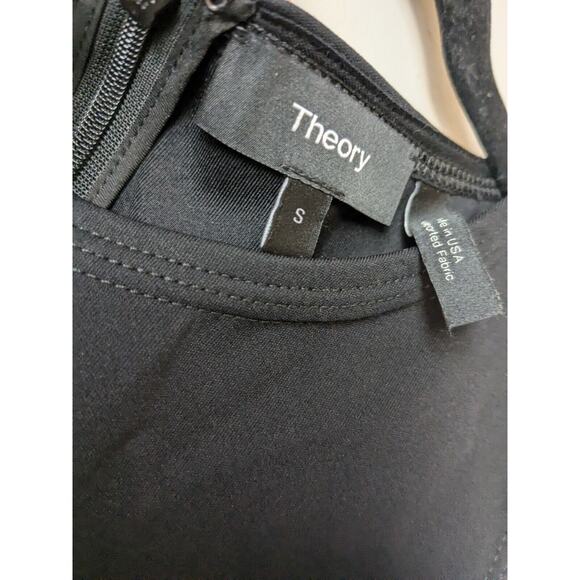 Theory Stretch Nylon Black Mod Panel Dress Retail $ 345 Size Small EUC - Picture 6 of 10